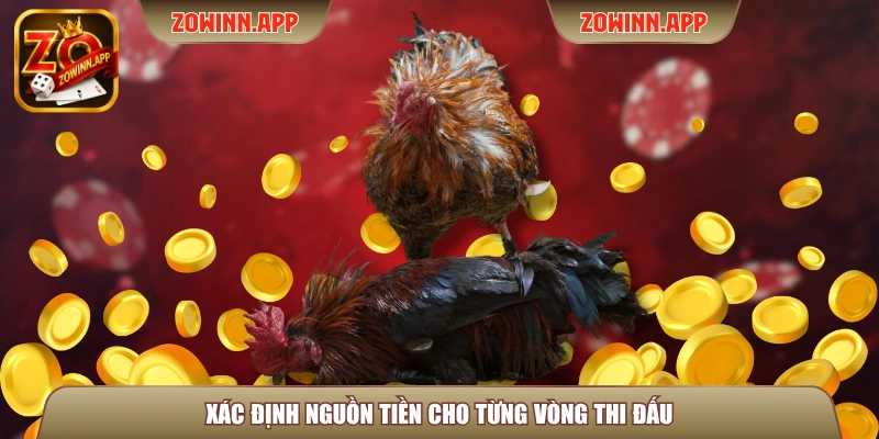 Xác định nguồn tiền cho từng vòng thi đấu